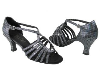 Chaussures de danse femmes laser noir satin  